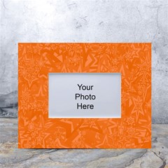 Orange-chaotic White Tabletop Photo Frame 4 x6  by nateshop