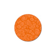 Orange-ellipse Golf Ball Marker by nateshop