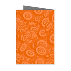 Orange-ellipse Mini Greeting Cards (pkg Of 8) by nateshop