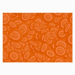 Orange-ellipse Large Glasses Cloth (2 Sides) by nateshop