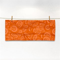 Orange-ellipse Hand Towel by nateshop