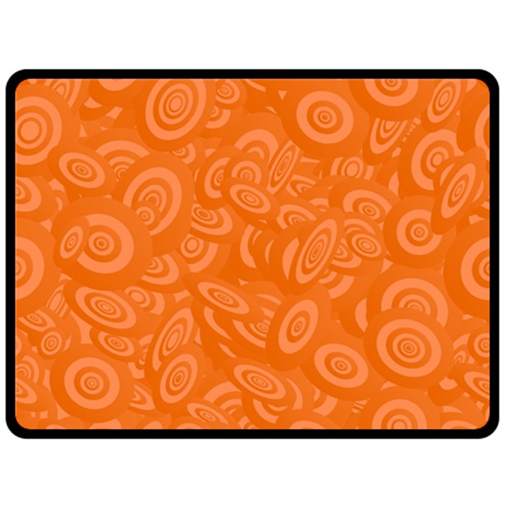 Orange-ellipse Fleece Blanket (Large)