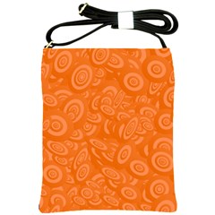 Orange-ellipse Shoulder Sling Bag by nateshop