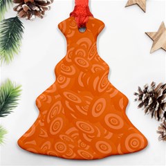 Orange-ellipse Christmas Tree Ornament (two Sides) by nateshop