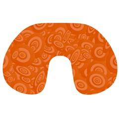 Orange-ellipse Travel Neck Pillow by nateshop