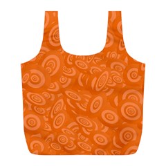 Orange-ellipse Full Print Recycle Bag (l) by nateshop