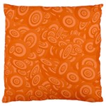 Orange-ellipse Large Cushion Case (Two Sides) Front