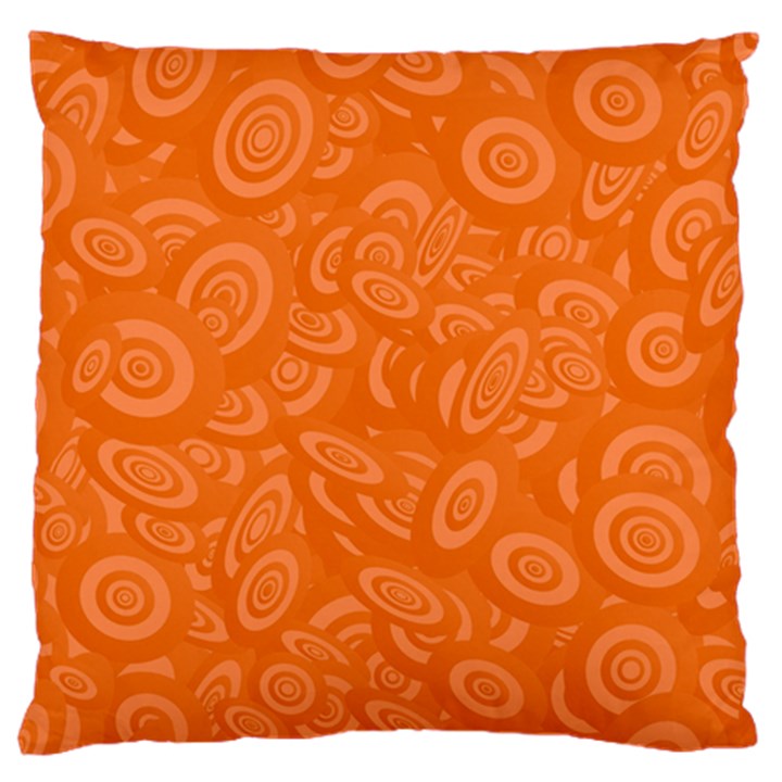 Orange-ellipse Large Cushion Case (Two Sides)