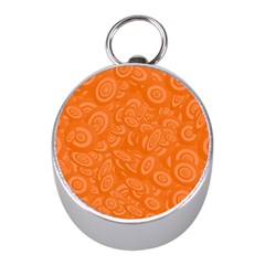 Orange-ellipse Mini Silver Compasses by nateshop