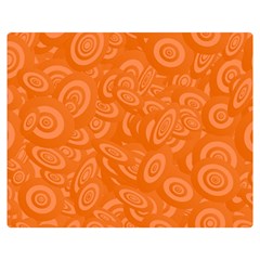 Orange-ellipse Two Sides Premium Plush Fleece Blanket (medium) by nateshop