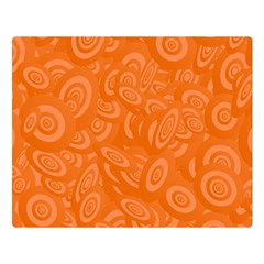 Orange-ellipse Premium Plush Fleece Blanket (large) by nateshop