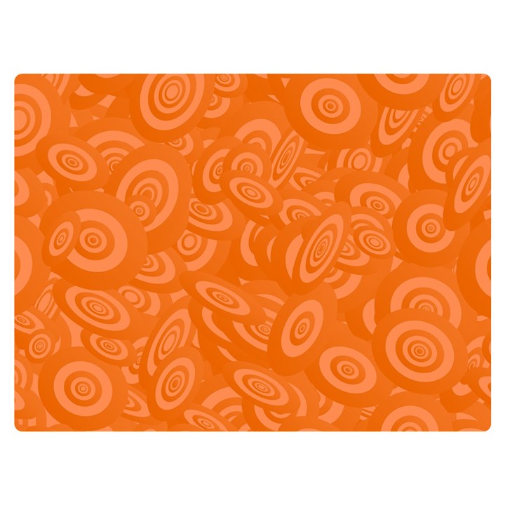 Orange-ellipse Premium Plush Fleece Blanket (Extra Small)