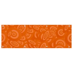 Orange-ellipse Banner And Sign 9  X 3  by nateshop