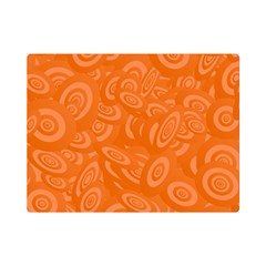 Orange-ellipse Premium Plush Fleece Blanket (mini) by nateshop