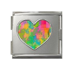 Pixel-79 Mega Link Heart Italian Charm (18mm) by nateshop