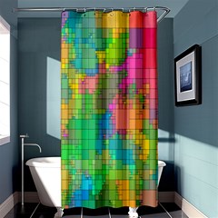 Pixel-79 Shower Curtain 36  X 72  (stall)  by nateshop