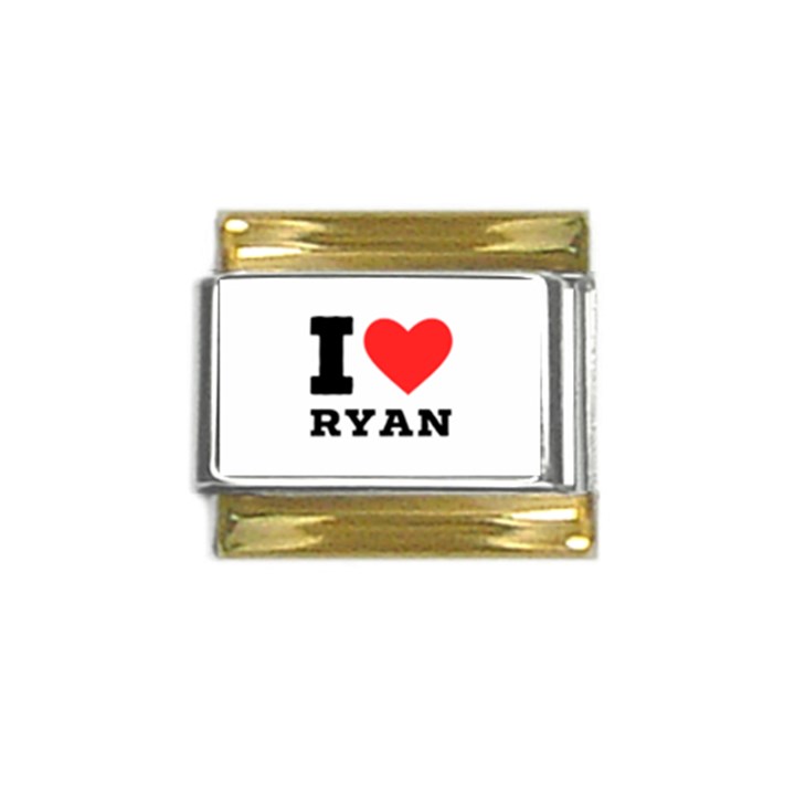 I love ryan Gold Trim Italian Charm (9mm)