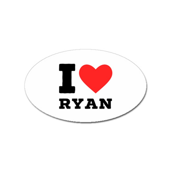 I love ryan Sticker Oval (10 pack)