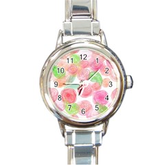 Roses-50 Round Italian Charm Watch by nateshop