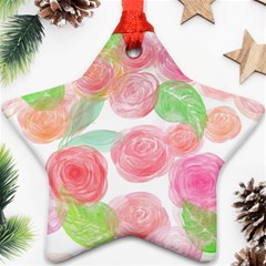 Roses-50 Star Ornament (two Sides) by nateshop