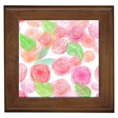 Roses-50 Framed Tile by nateshop