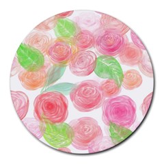 Roses-50 Round Mousepad by nateshop