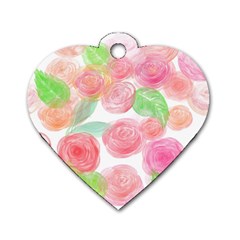 Roses-50 Dog Tag Heart (two Sides) by nateshop