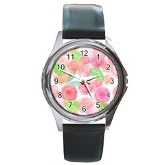 Roses-50 Round Metal Watch by nateshop