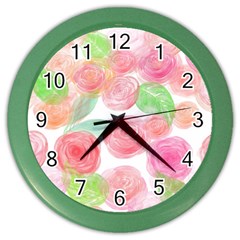 Roses-50 Color Wall Clock by nateshop