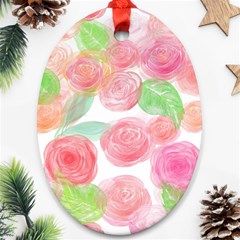 Roses-50 Ornament (oval) by nateshop