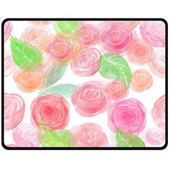 Roses-50 Two Sides Fleece Blanket (medium) by nateshop