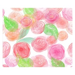 Roses-50 Two Sides Premium Plush Fleece Blanket (small) by nateshop