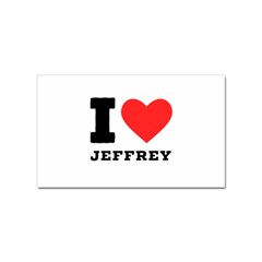 I Love Jeffrey Sticker Rectangular (100 Pack) by ilovewhateva