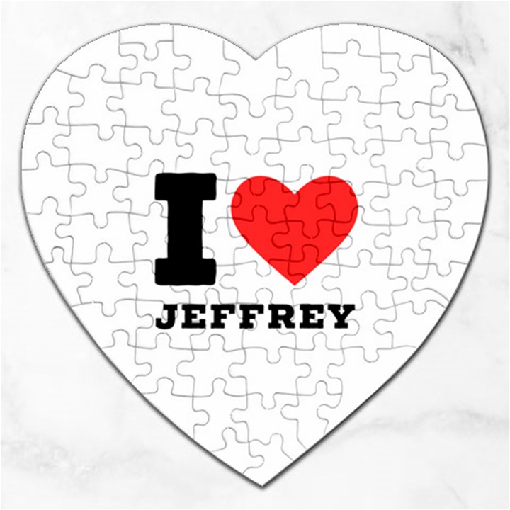 I love jeffrey Jigsaw Puzzle (Heart)