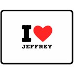 I love jeffrey Fleece Blanket (Large) 80 x60  Blanket Front