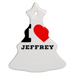 I Love Jeffrey Christmas Tree Ornament (two Sides) by ilovewhateva