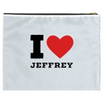 I love jeffrey Cosmetic Bag (XXXL) Back