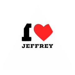 I Love Jeffrey Wooden Puzzle Triangle by ilovewhateva