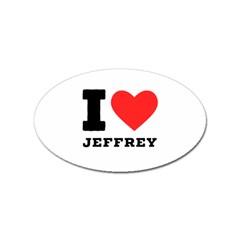 I Love Jeffrey Sticker Oval (100 Pack) by ilovewhateva