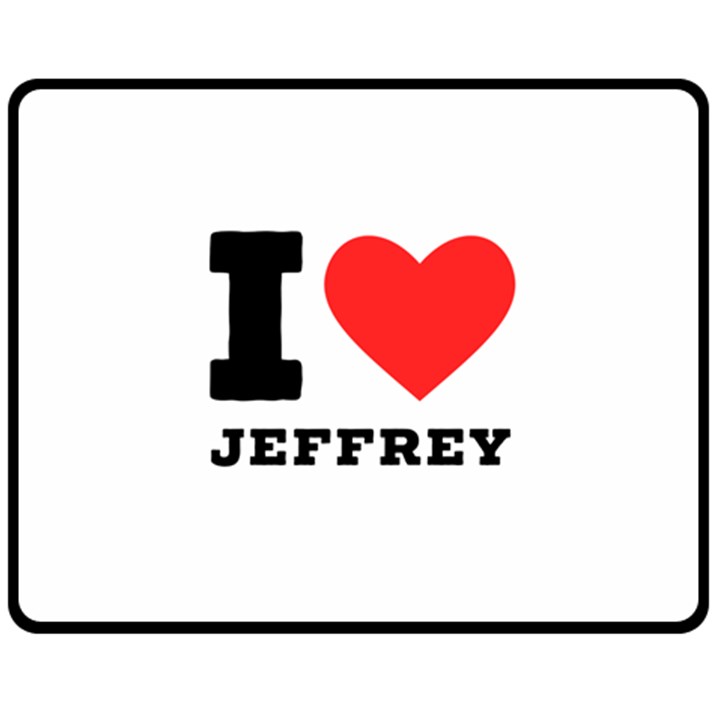 I love jeffrey Two Sides Fleece Blanket (Medium)