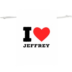 I Love Jeffrey Lightweight Drawstring Pouch (xl) by ilovewhateva