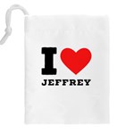 I love jeffrey Drawstring Pouch (5XL) Back