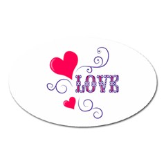 Love  Magnet (oval) by TriThread