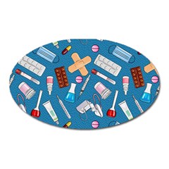 Medicine Pattern Oval Magnet by SychEva