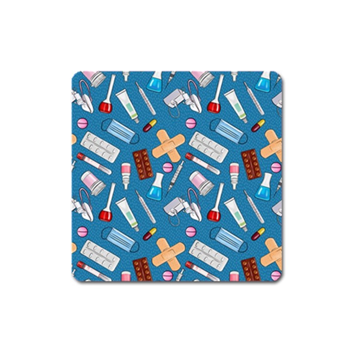 Medicine Pattern Square Magnet