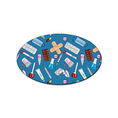 Medicine Pattern Sticker Oval (100 Pack) by SychEva