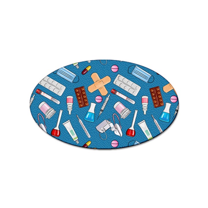 Medicine Pattern Sticker Oval (100 pack)