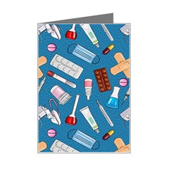 Medicine Pattern Mini Greeting Card by SychEva