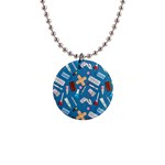 Medicine Pattern 1  Button Necklace Front