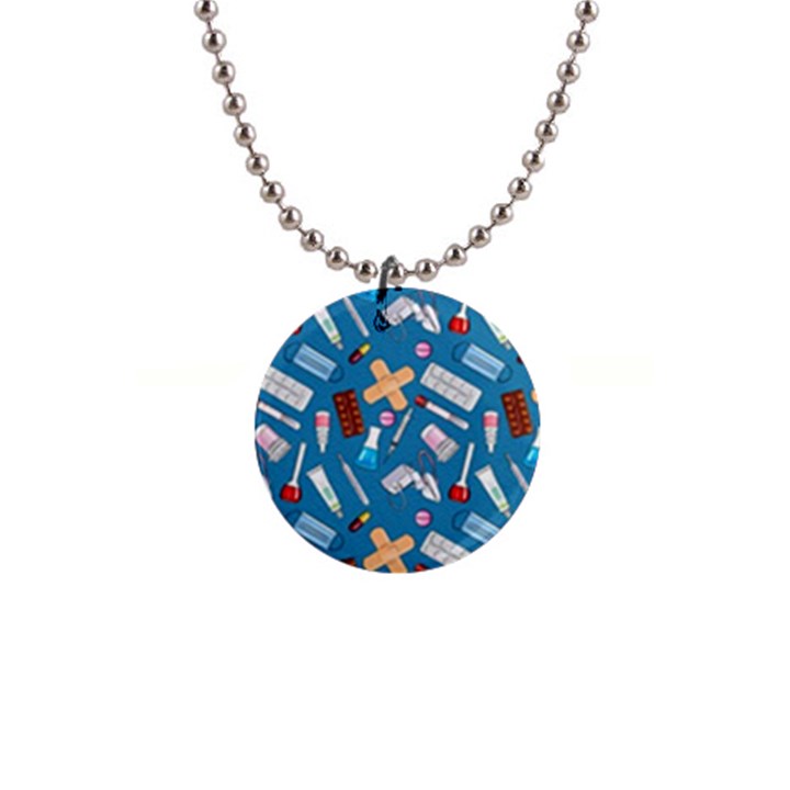 Medicine Pattern 1  Button Necklace